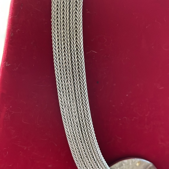 🟡 VINTAGE GERMAN STERLING SIGNED HANDERBEIT MEDALLION NECKLACE - Picture 3 of 9